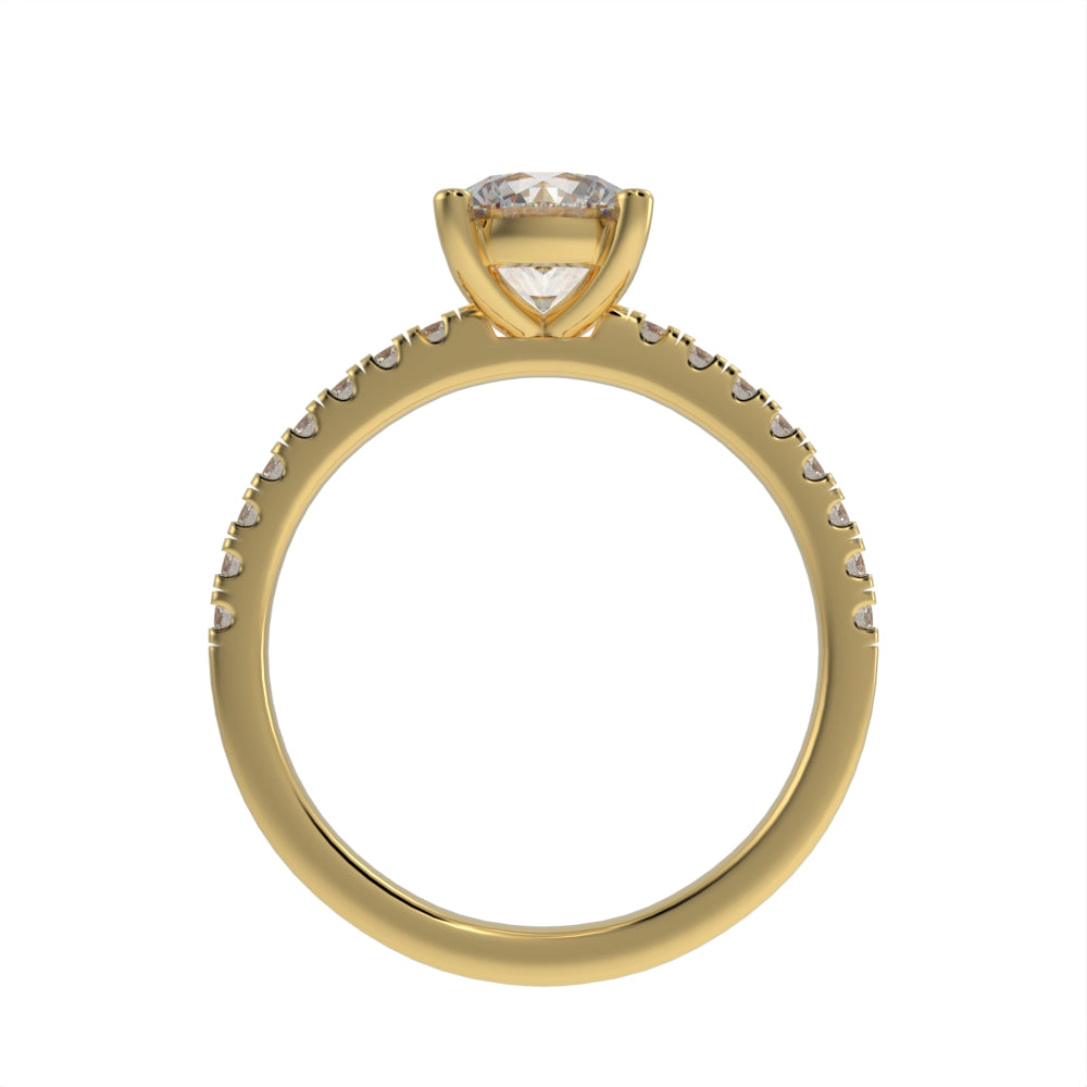 Classical slim brilliant pave ring