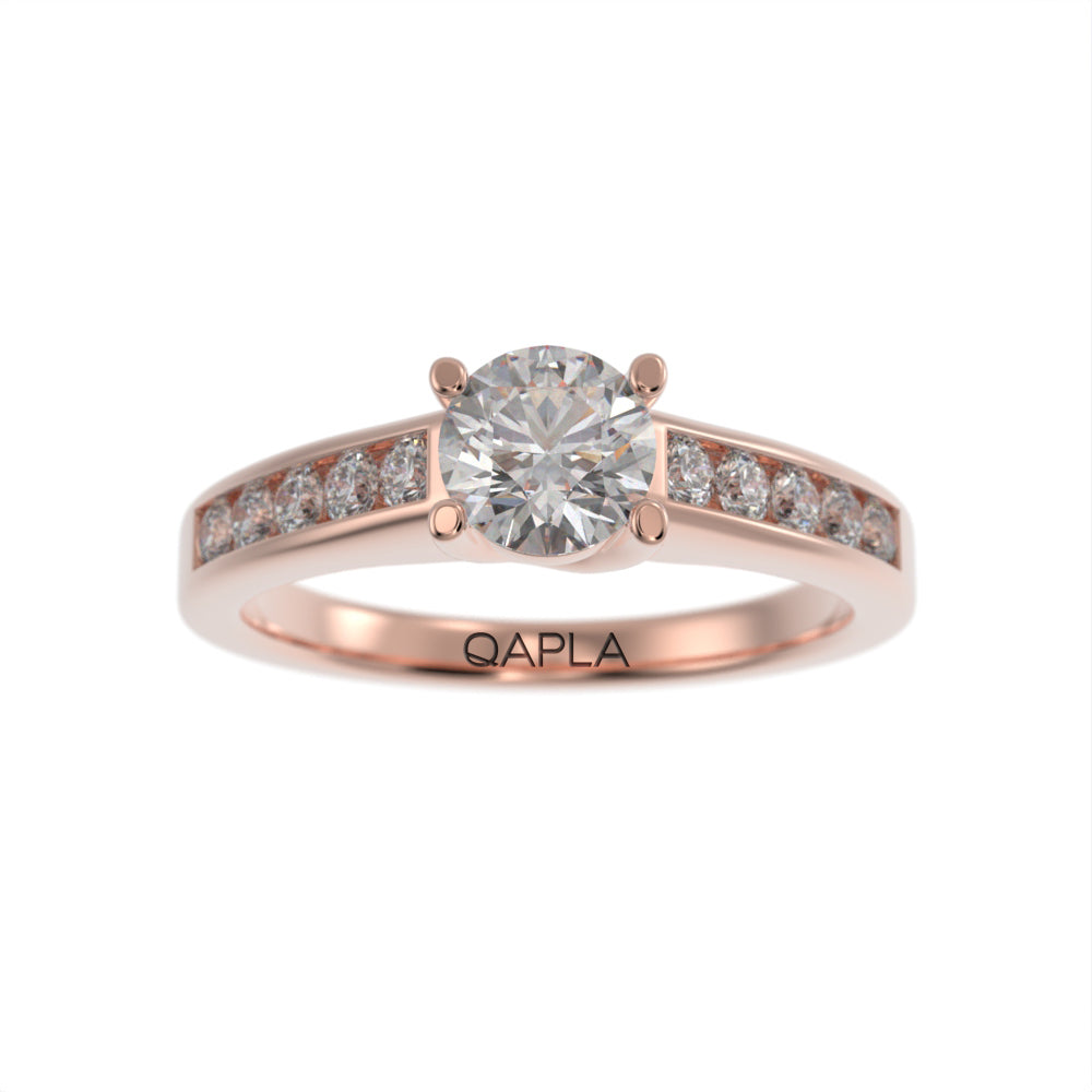 Elegant crossed pave ring