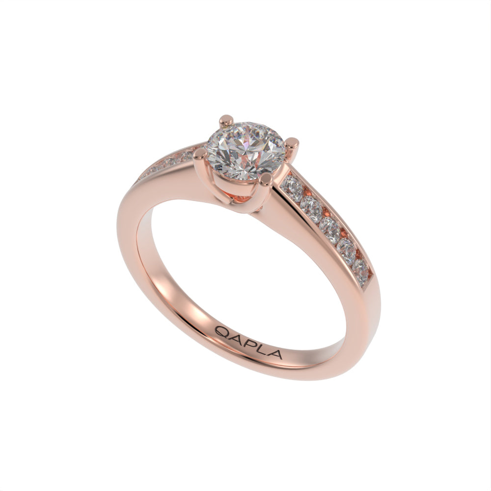 Elegant crossed pave ring
