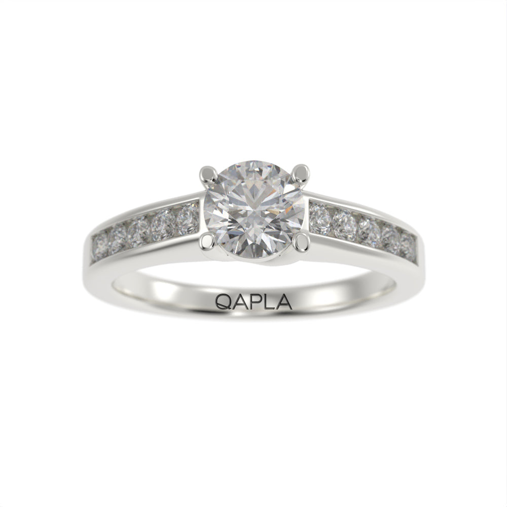 Elegant crossed pave ring