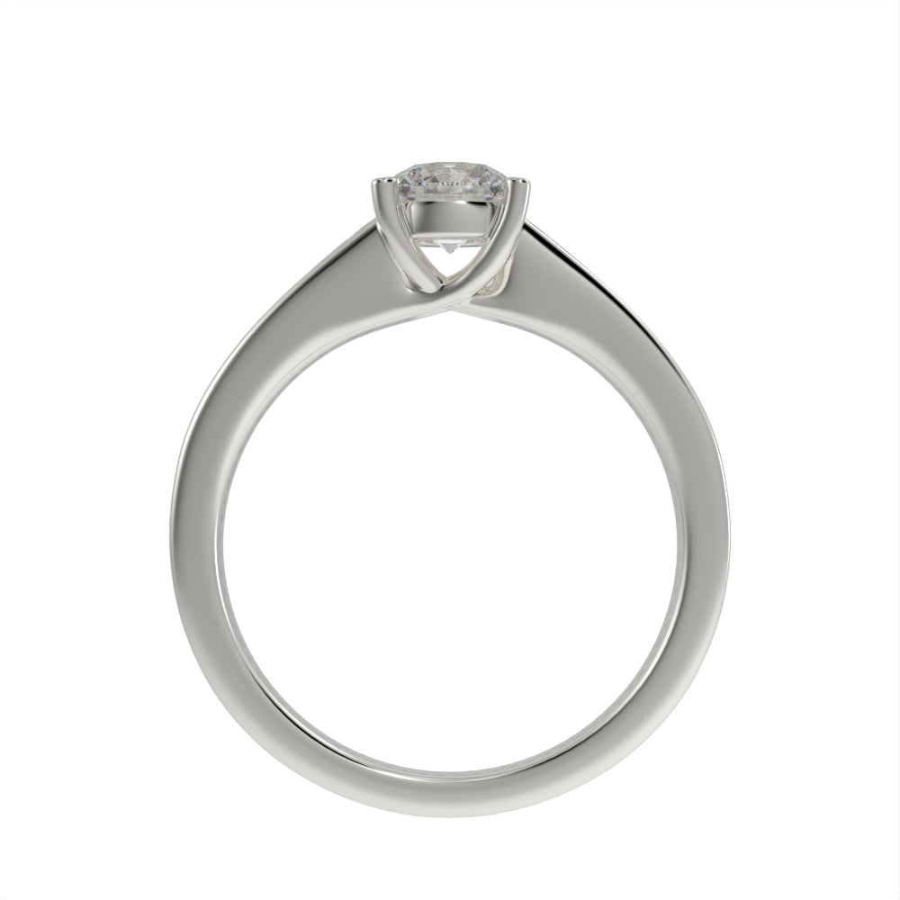 Elegant crossed pave ring