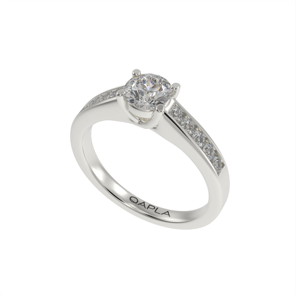 Elegant crossed pave ring