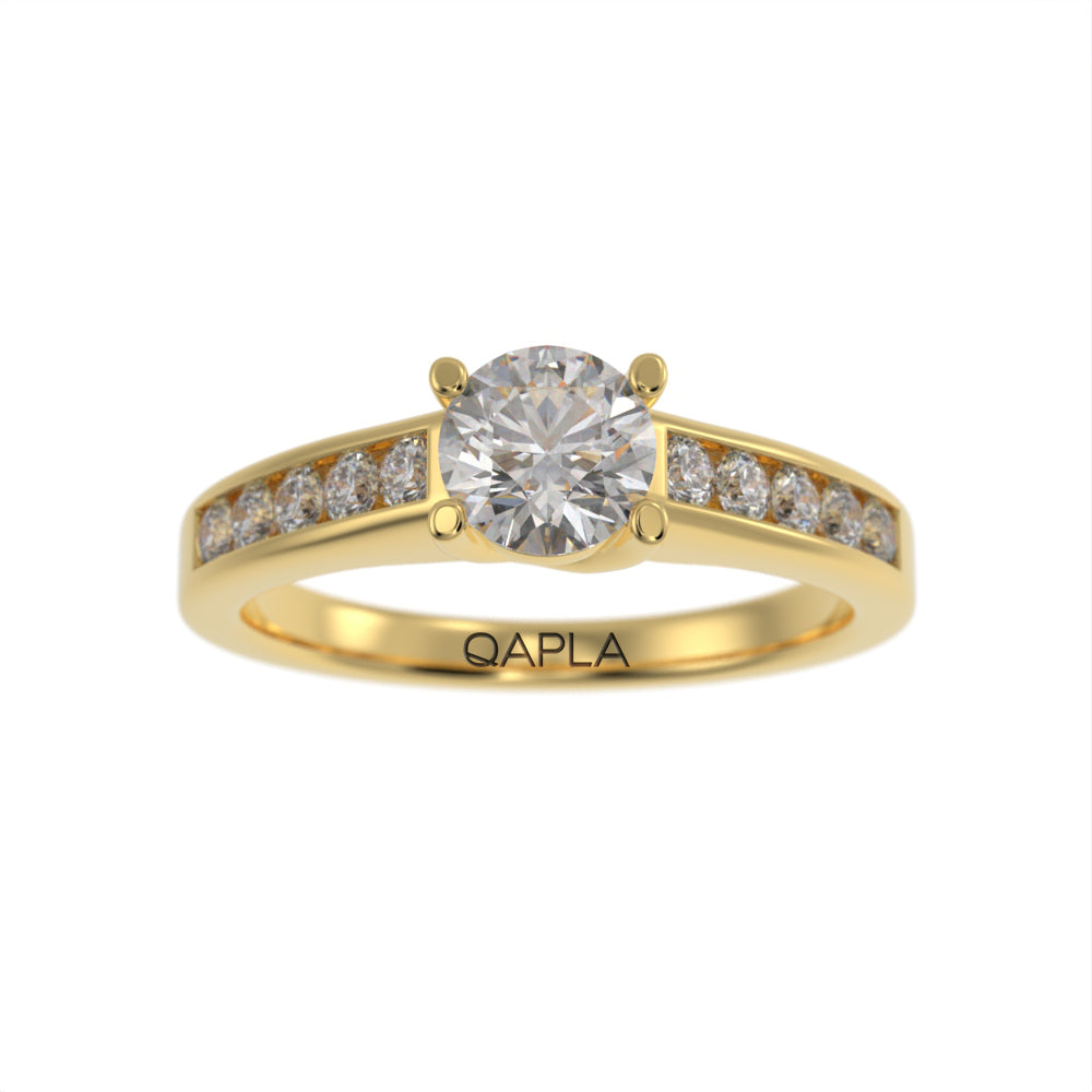 Elegant crossed pave ring