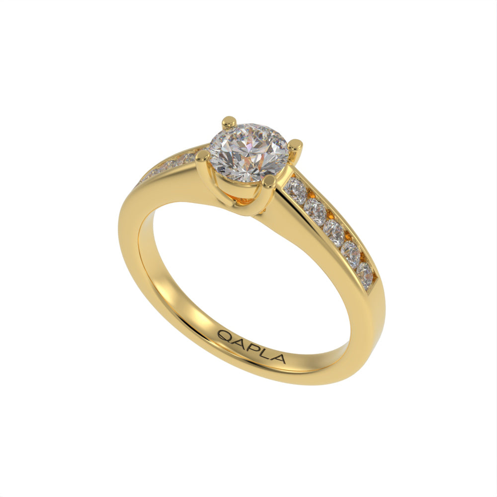 Elegant crossed pave ring