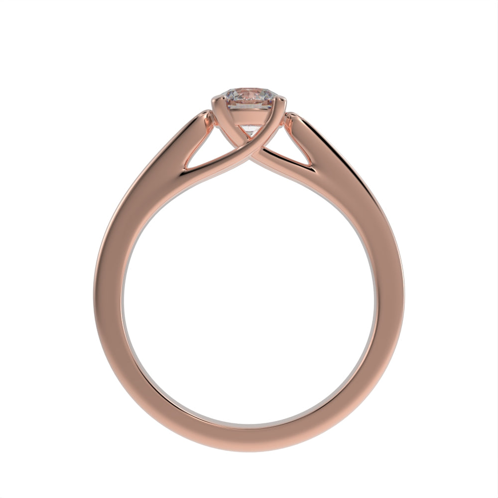 Sleek crossed pave ring