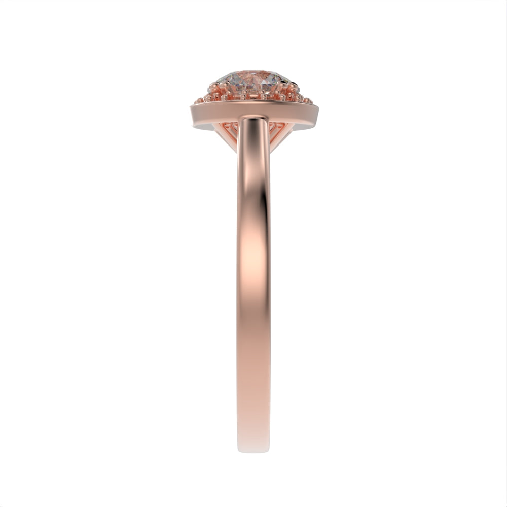 Channel brilliant halo ring