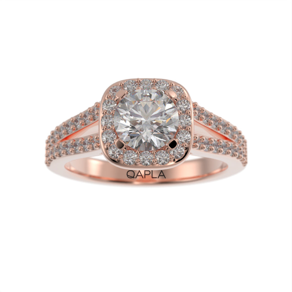 Luxe double brilliance halo ring