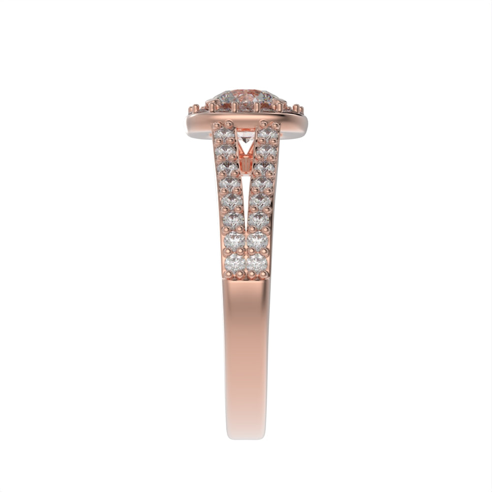 Luxe double brilliance halo ring