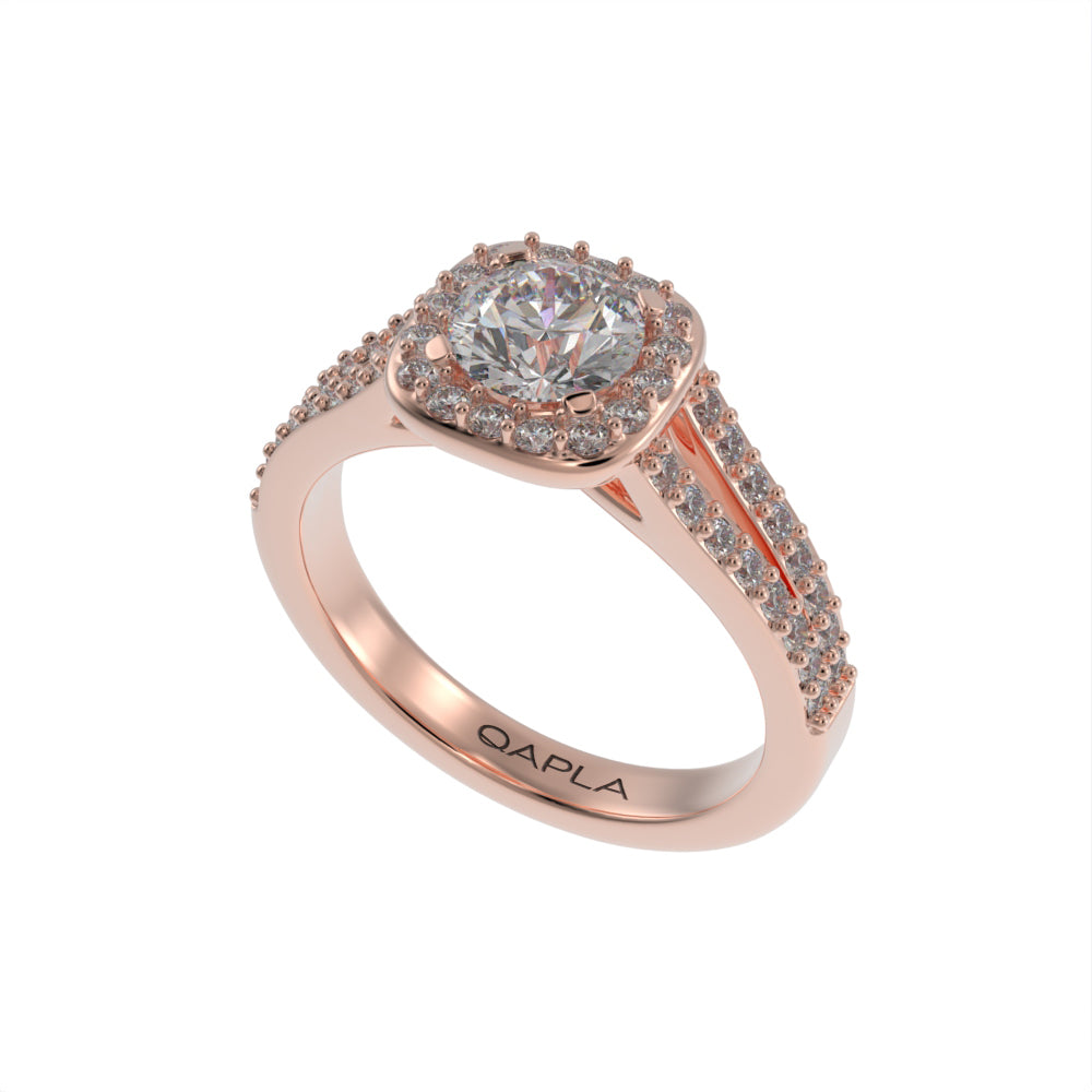 Luxe double brilliance halo ring