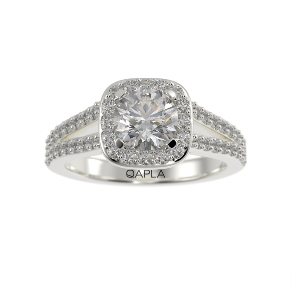 Luxe double brilliance halo ring