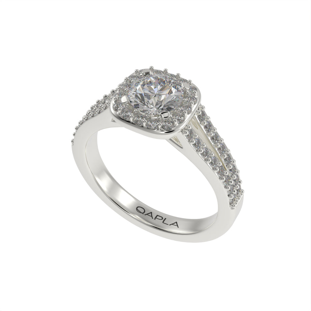 Luxe double brilliance halo ring