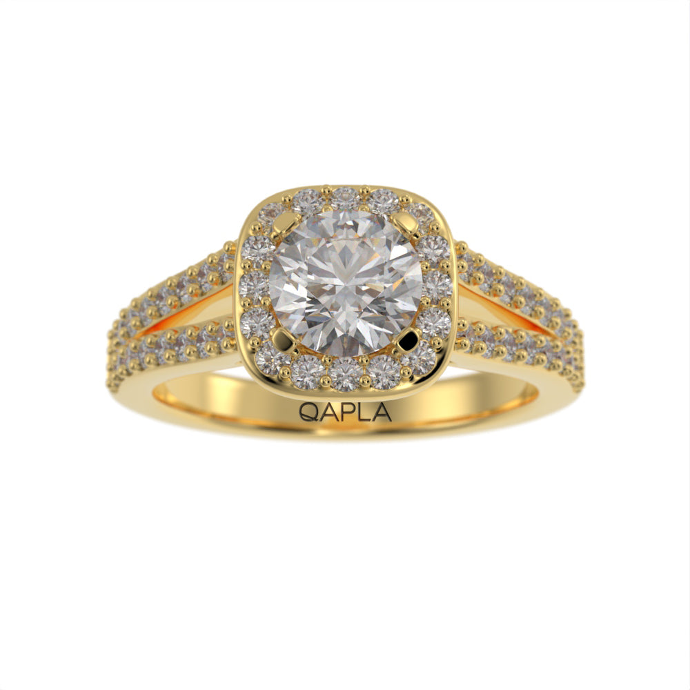 Luxe double brilliance halo ring