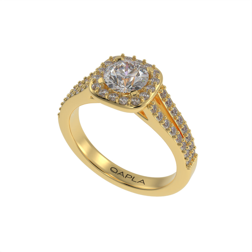 Luxe double brilliance halo ring