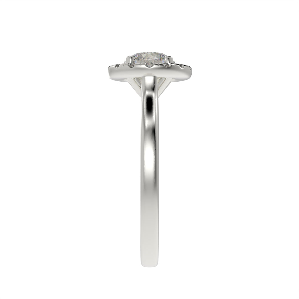 Minimal round halo ring