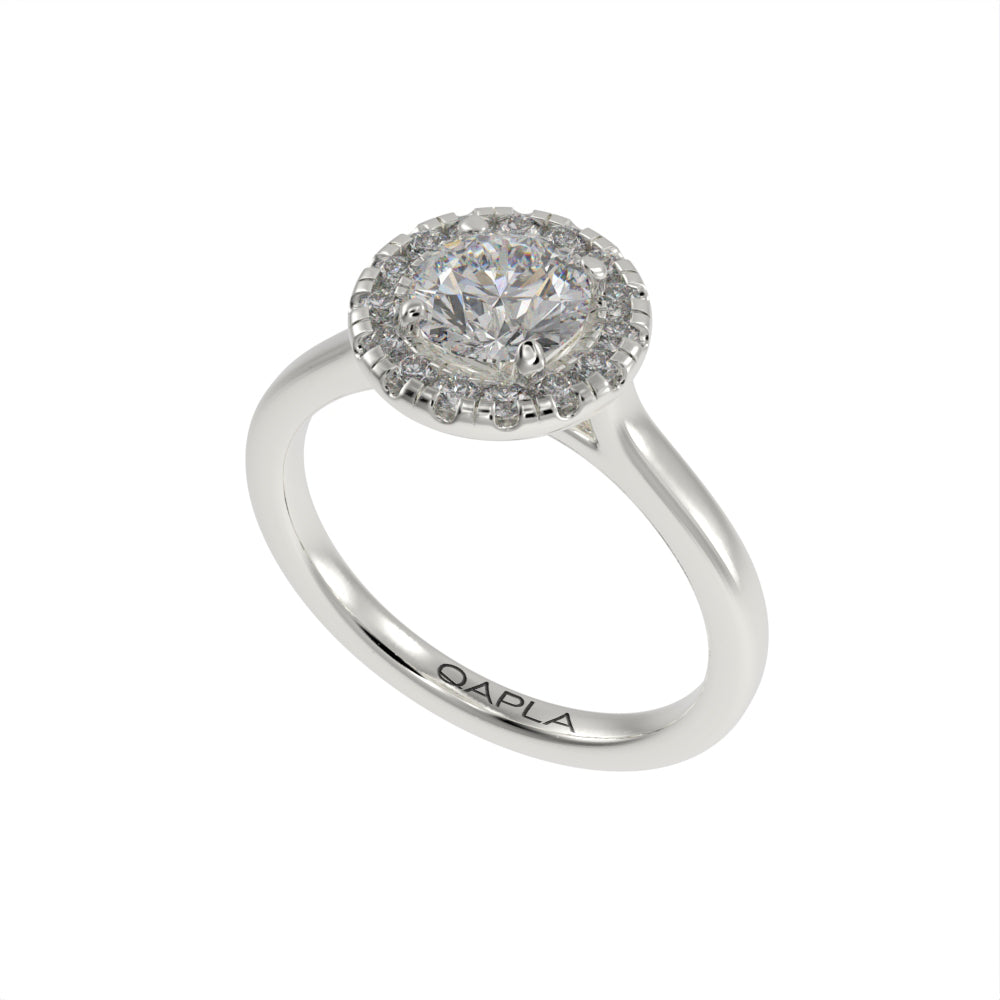 Minimal round halo ring
