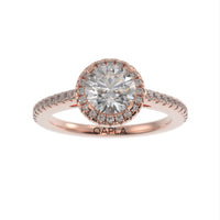Slim round halo ring