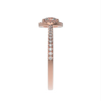Slim round halo ring