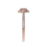 Slim round halo ring