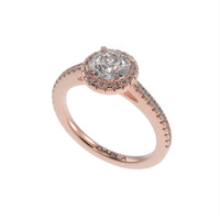 Slim round halo ring