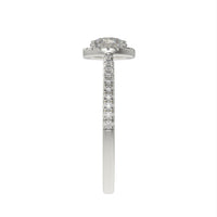 Slim round halo ring