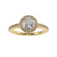 Slim round halo ring
