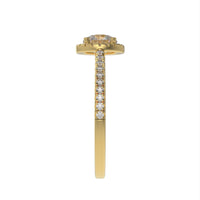 Slim round halo ring