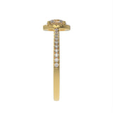 Slim round halo ring