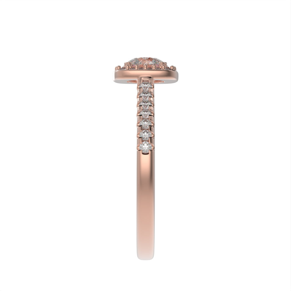 Gleaming brilliant halo ring