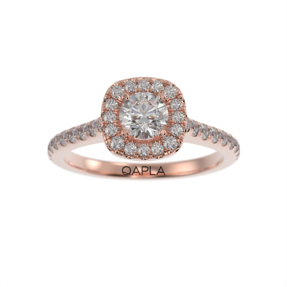 Refined brilliant halo ring