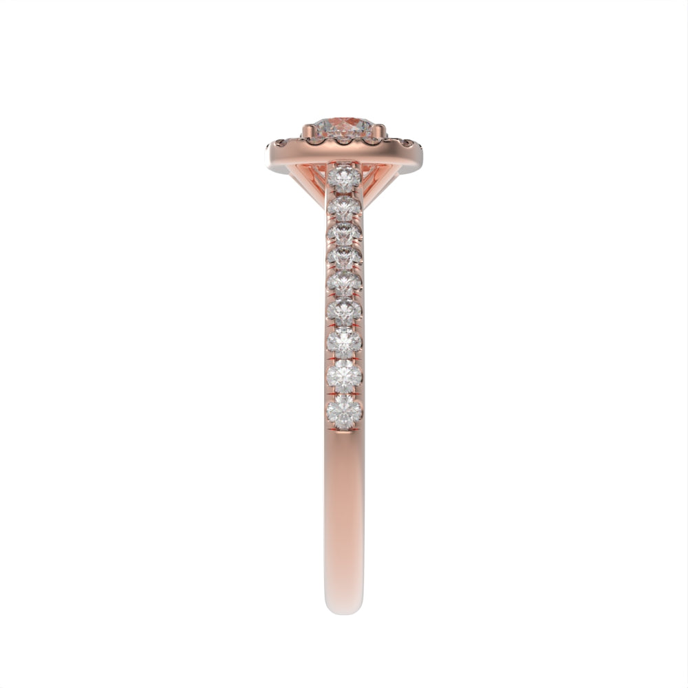 Refined brilliant halo ring