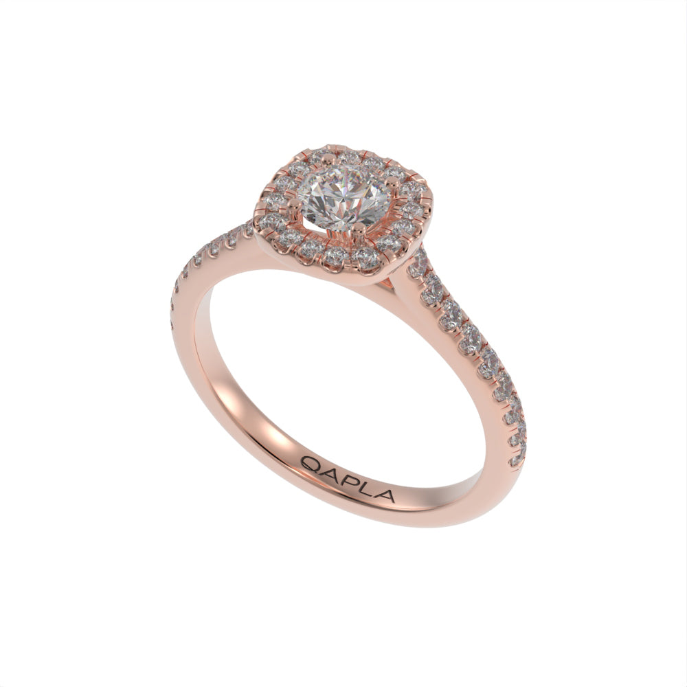Refined brilliant halo ring
