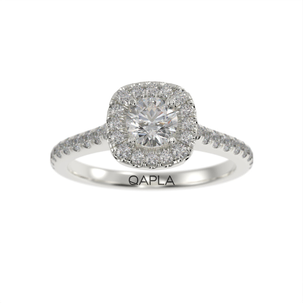 Refined brilliant halo ring