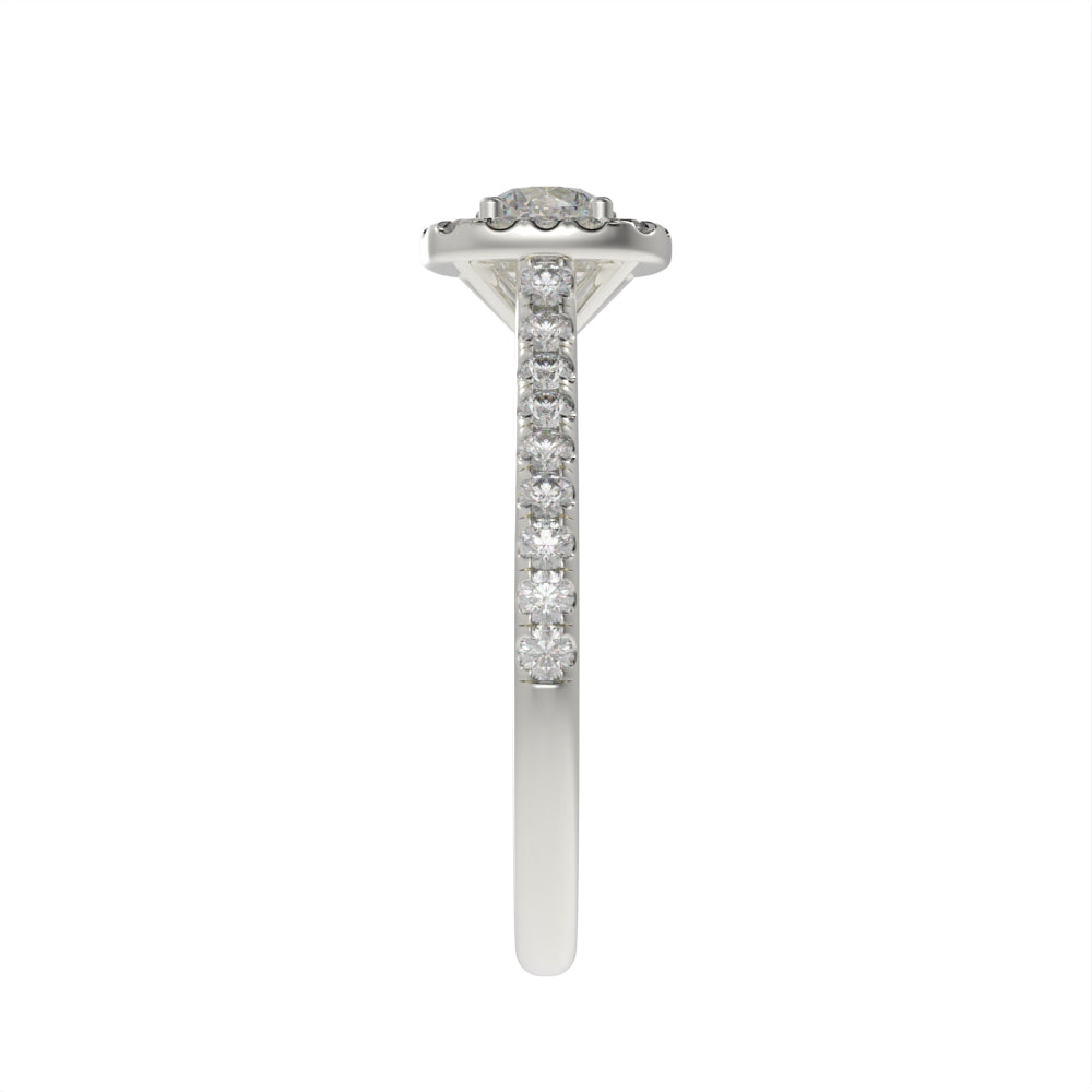 Refined brilliant halo ring