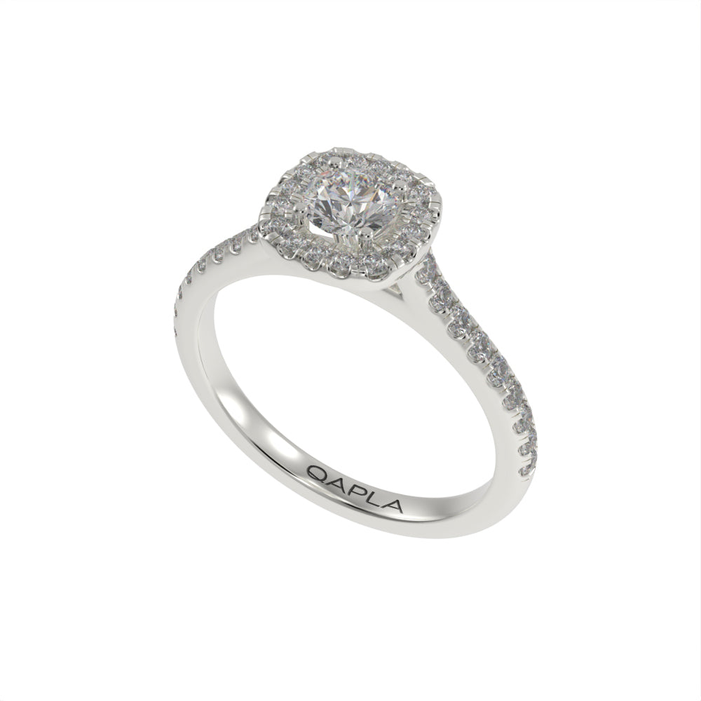 Refined brilliant halo ring