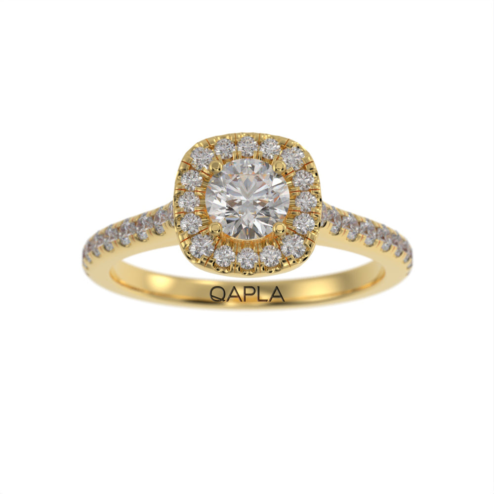Refined brilliant halo ring
