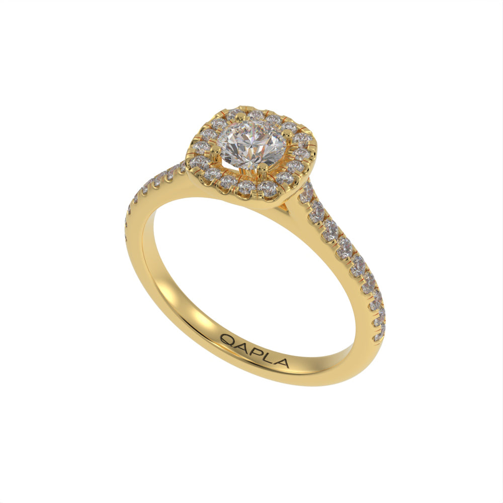 Refined brilliant halo ring