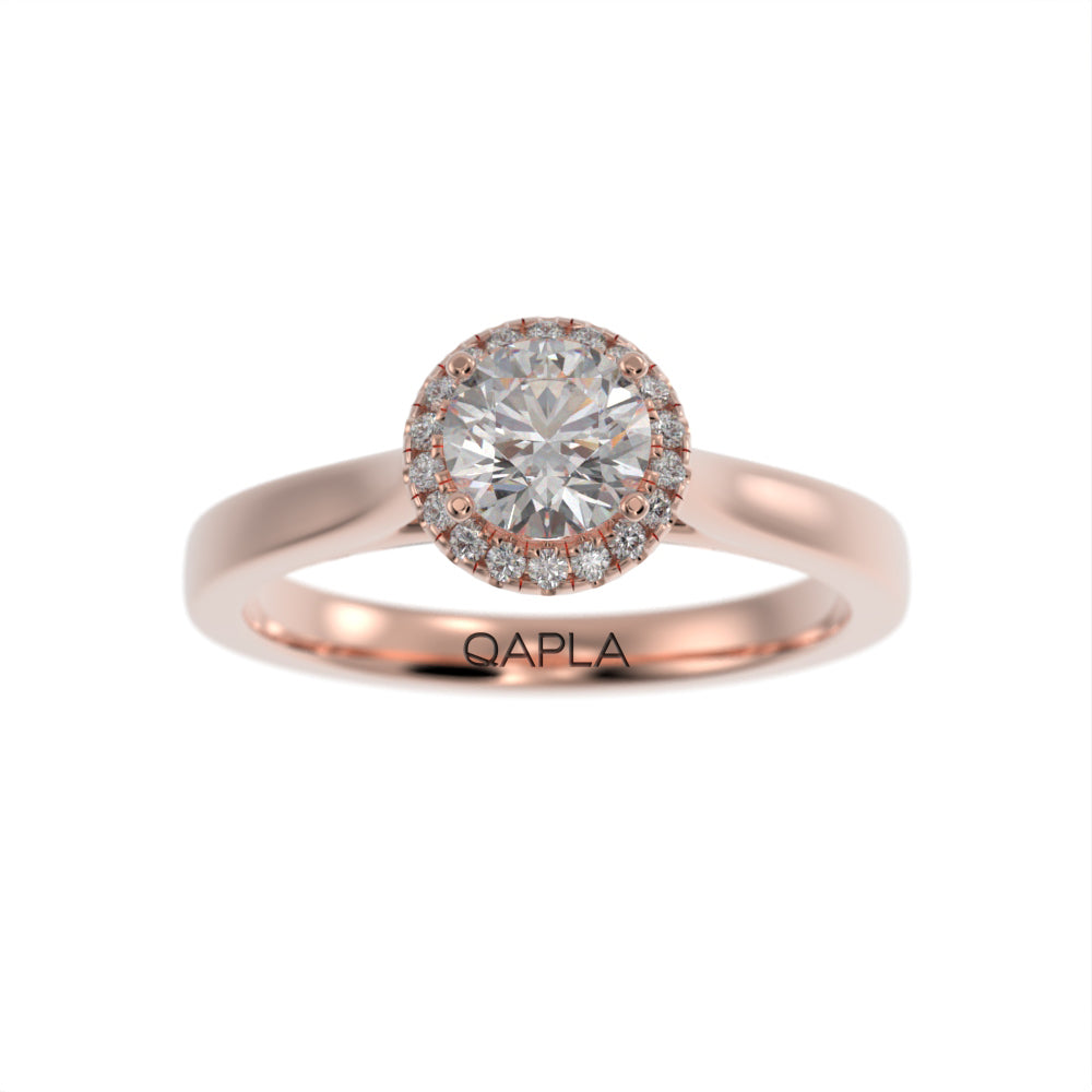 Sophisticated brilliant halo ring