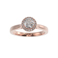 Sophisticated brilliant halo ring