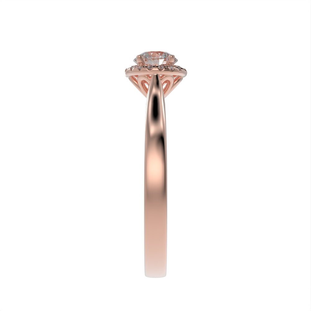 Sophisticated brilliant halo ring