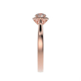Sophisticated brilliant halo ring