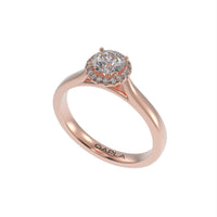 Sophisticated brilliant halo ring