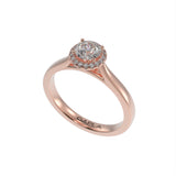 Sophisticated brilliant halo ring