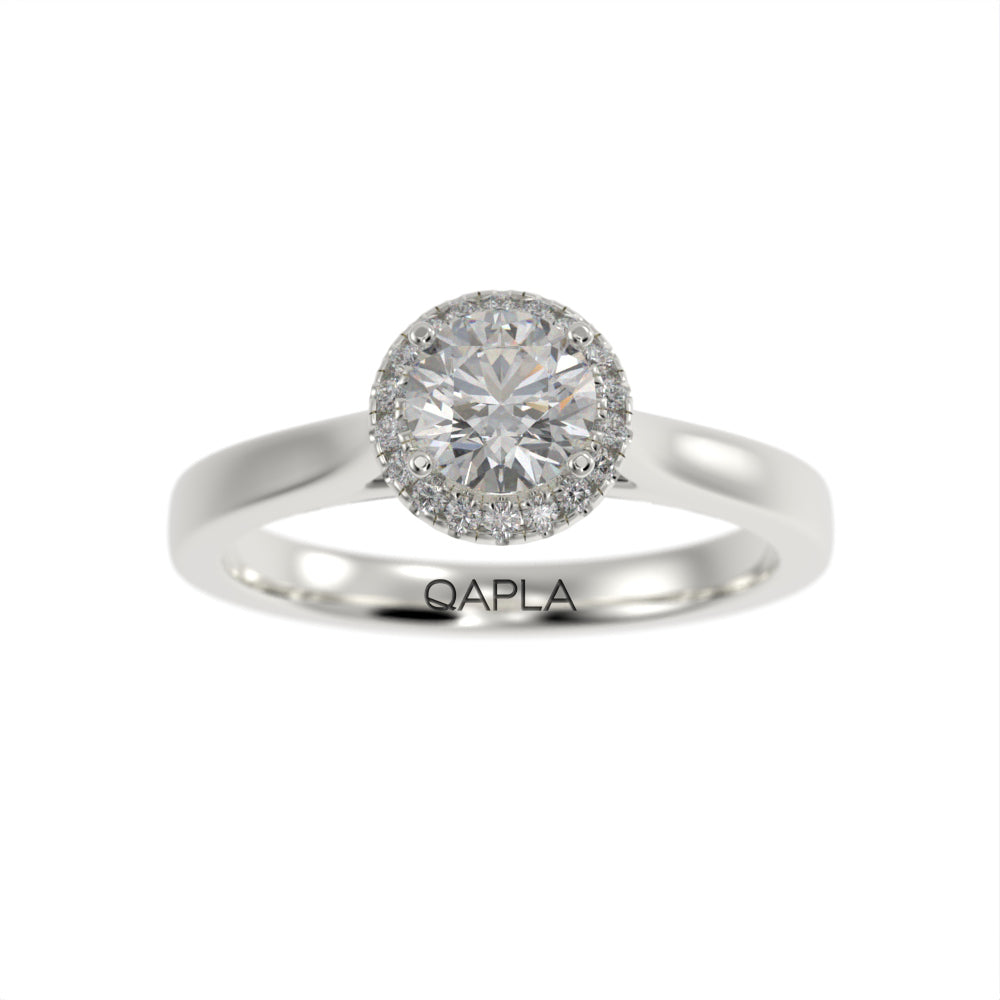Sophisticated brilliant halo ring