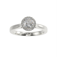 Sophisticated brilliant halo ring