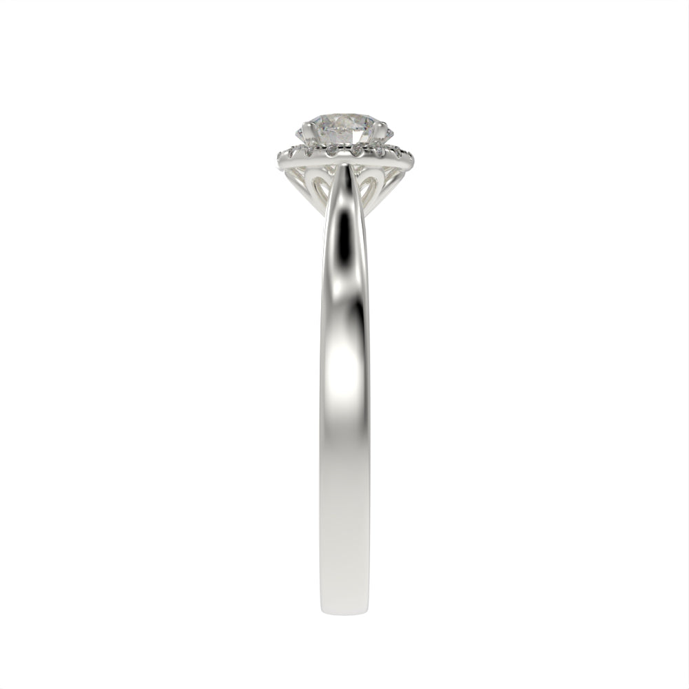 Sophisticated brilliant halo ring