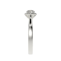 Sophisticated brilliant halo ring