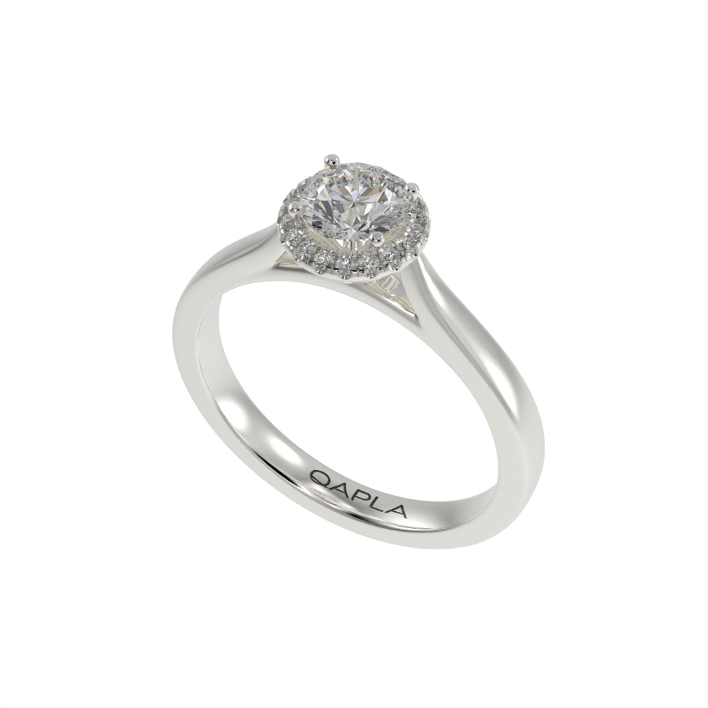 Sophisticated brilliant halo ring