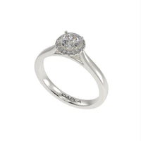 Sophisticated brilliant halo ring