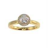 Sophisticated brilliant halo ring