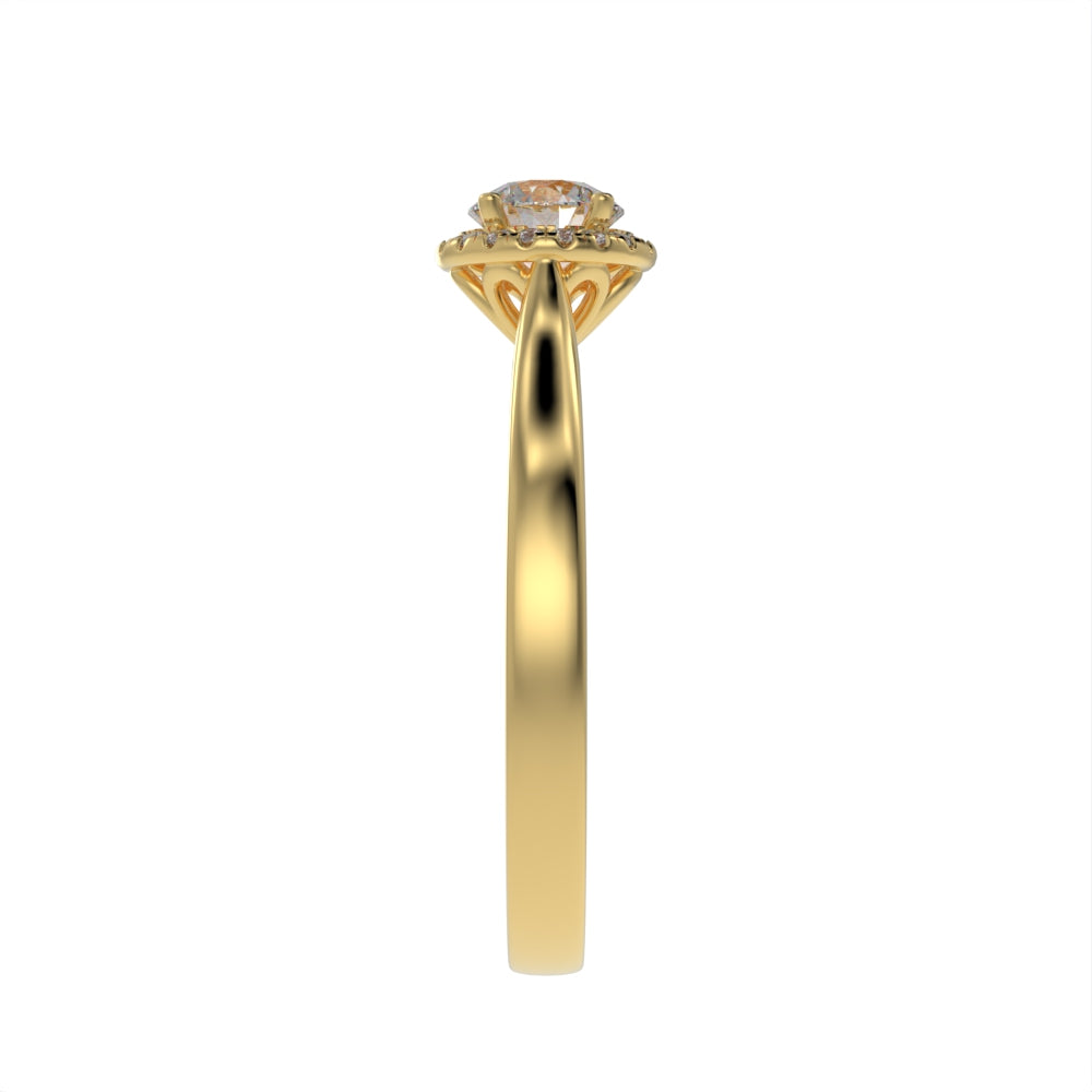 Sophisticated brilliant halo ring